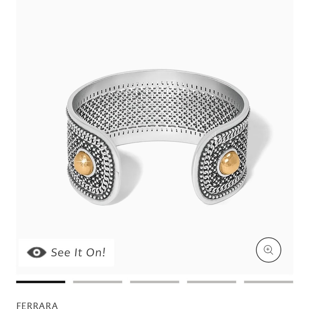 Brighton Silver and Gold Ferrara Cuff Bracelet